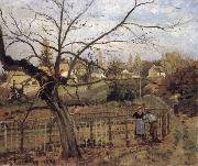 Camille Pissarro The Fence La barriere oil painting